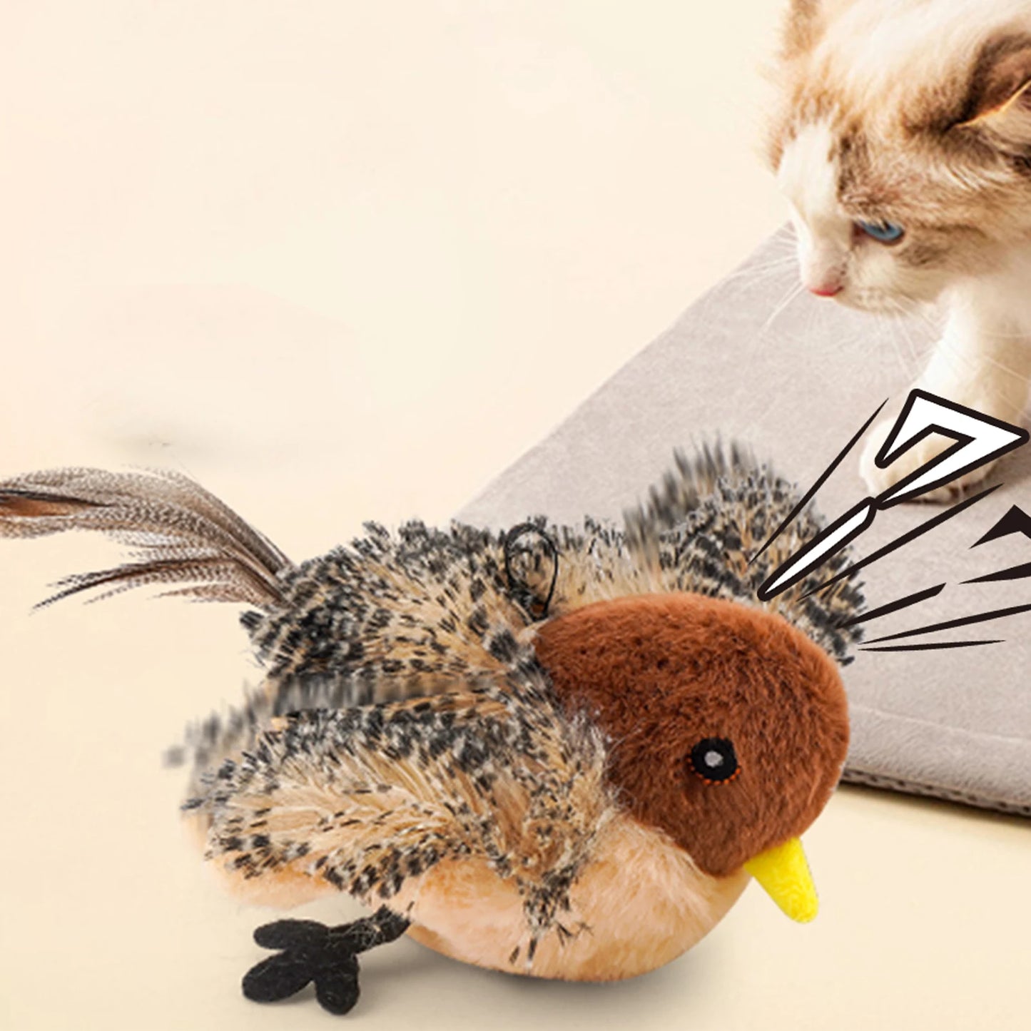 Remote Control Simulated Plush Chirping Cat Toy