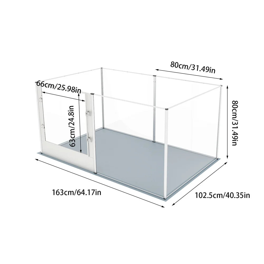 1Pc Large Acrylic Play And Whelping Pen For Dogs