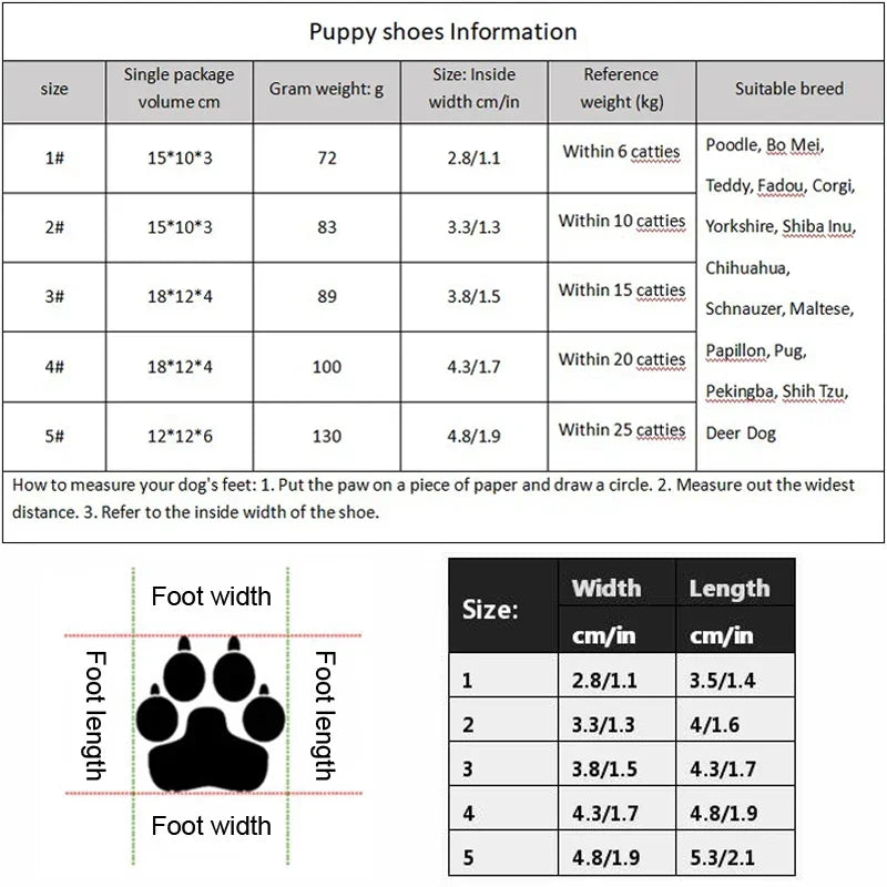 Non-slip Dog Shoes with Thick Plush Protection