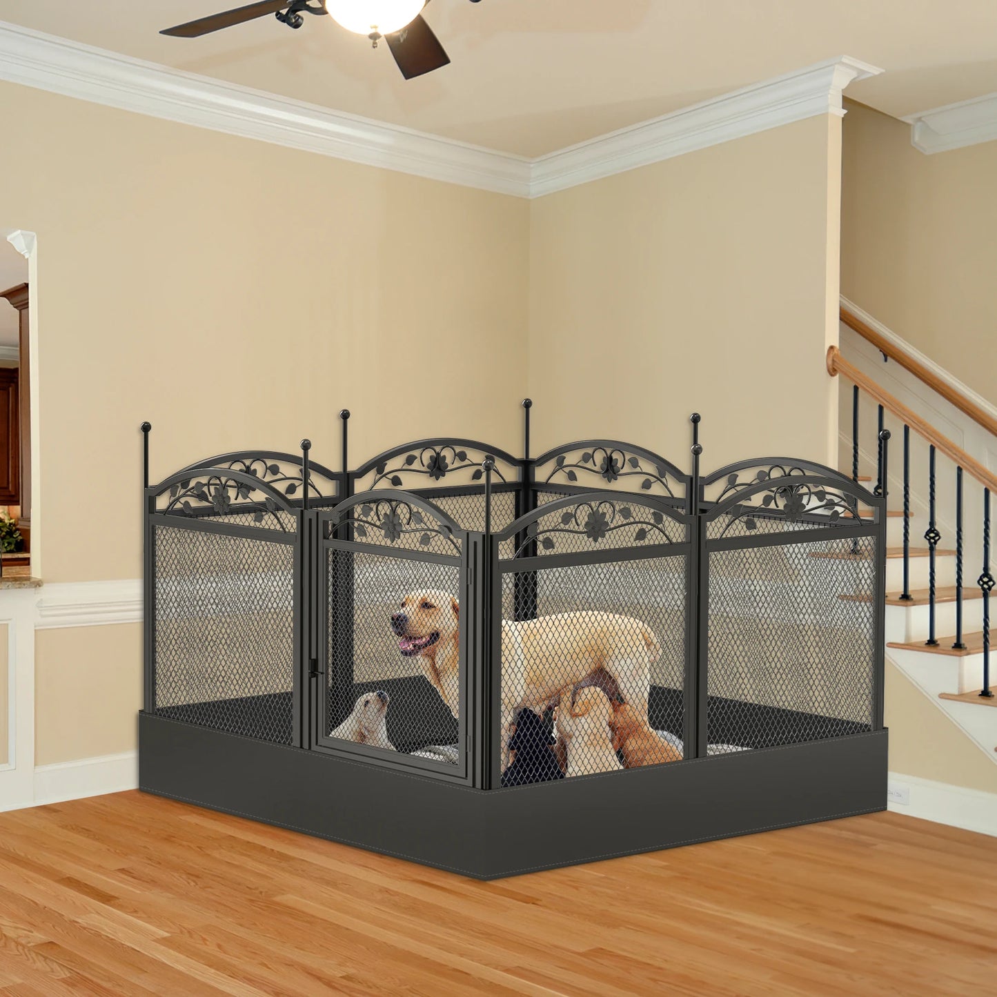 8 Panels Heavy Duty Outdoor Indoor Metal Fence For Dogs