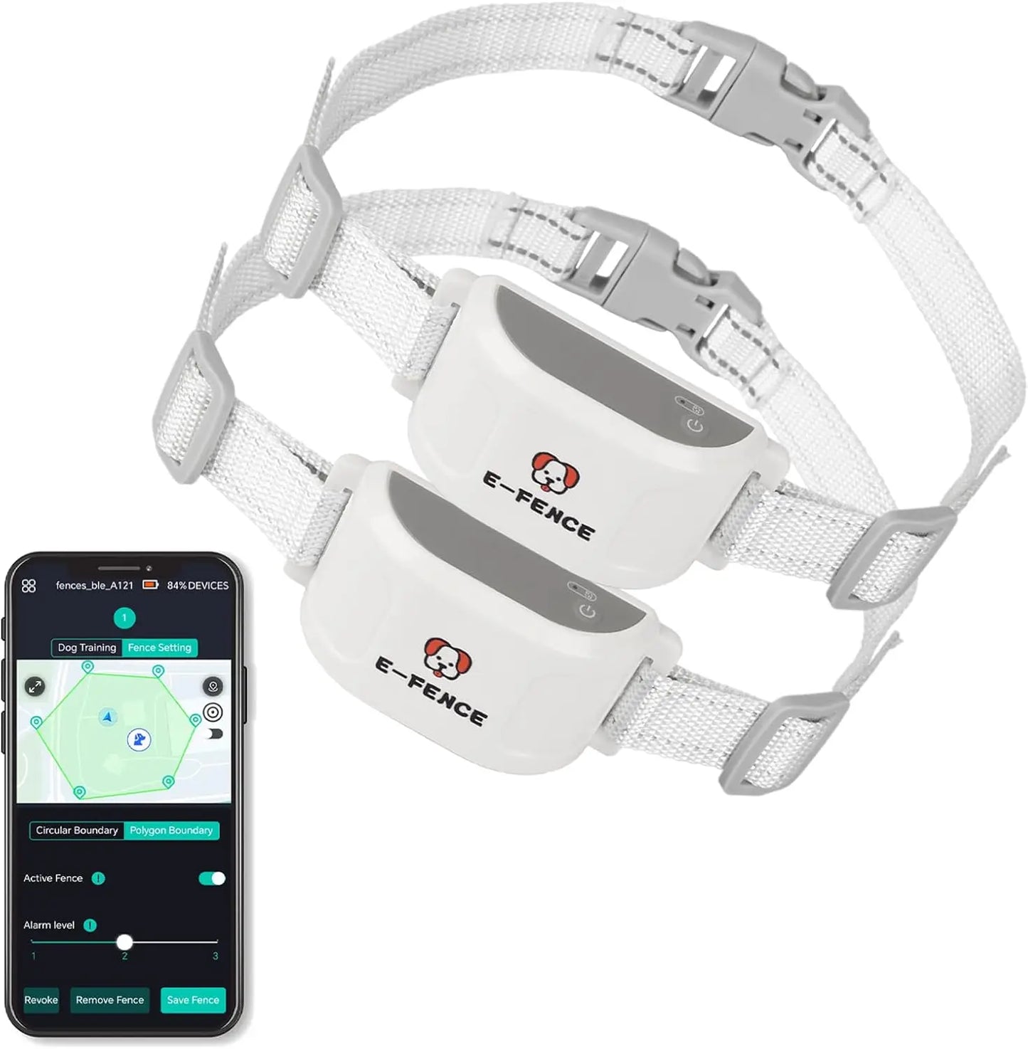 2 Pack 3-in-1 GPS Dog Tracker/Training Collar/Electronic Fence