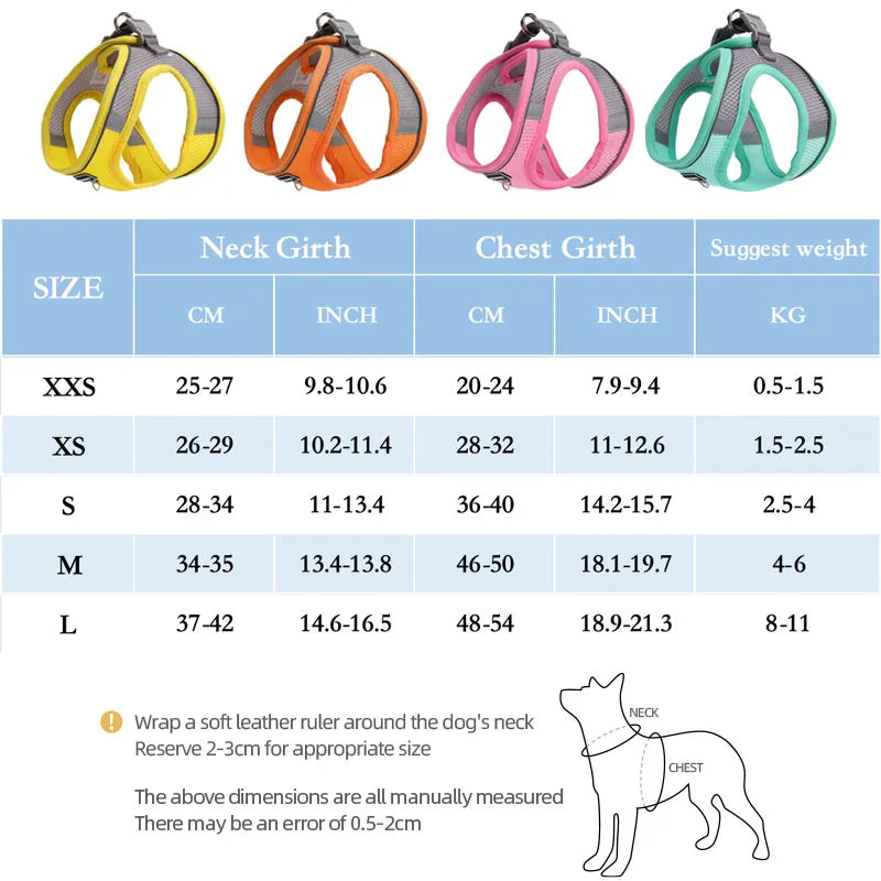 Adjustable Dog Harness for Small Dogs