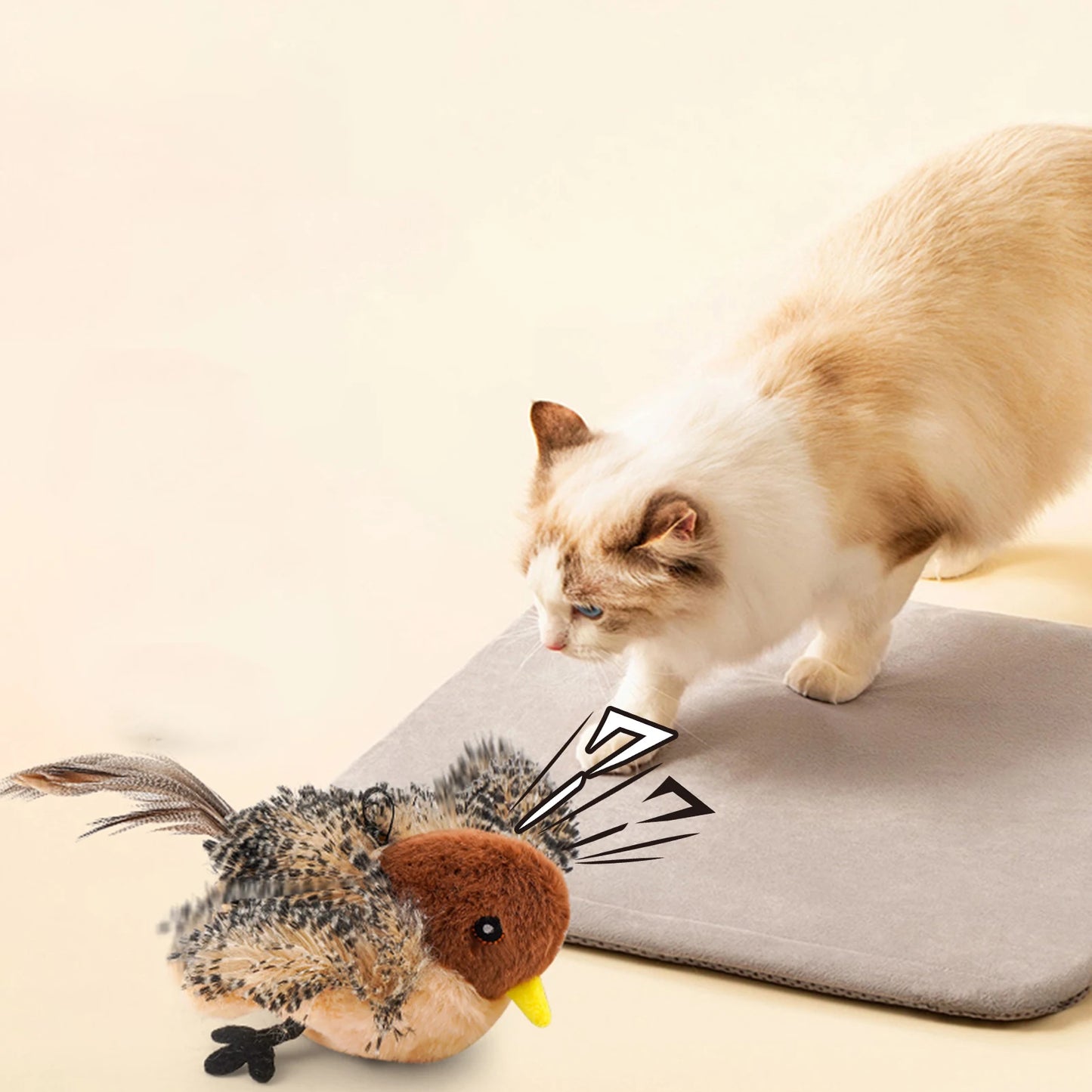 Remote Control Simulated Plush Chirping Cat Toy