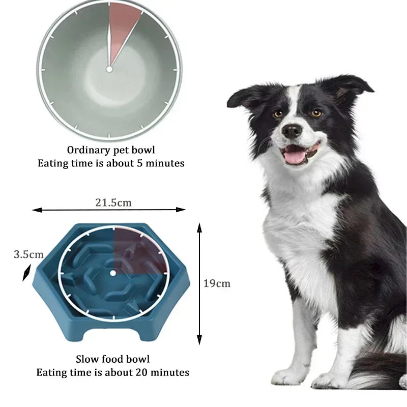 Anti Choking Slow Food pet Bowl Small and Medium-sized