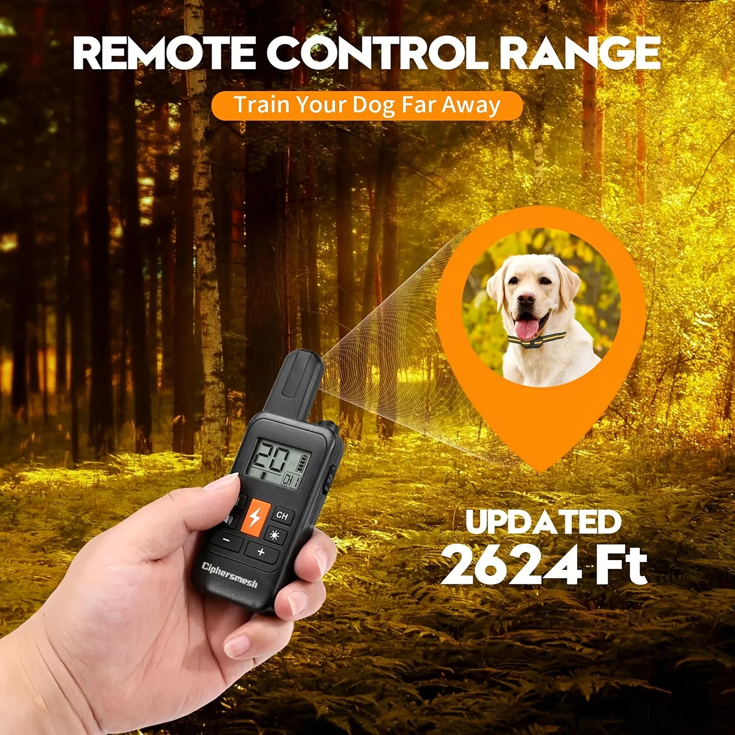 Rechargeable training collar with shock vibration