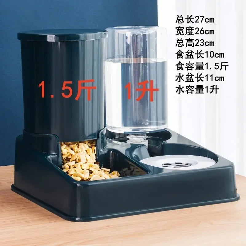 Automatic pet food and Water Dispenser Set,