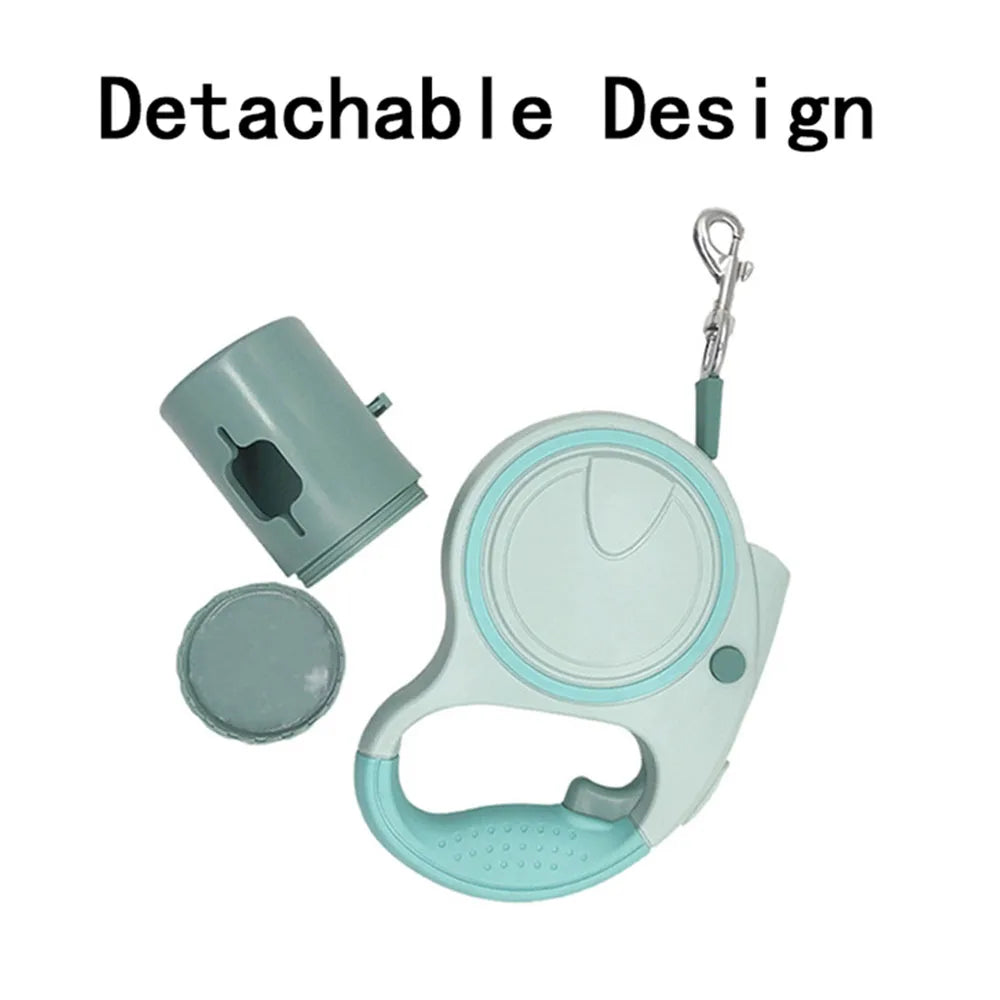 Dog Leash With Led Lights and Garbage Bag