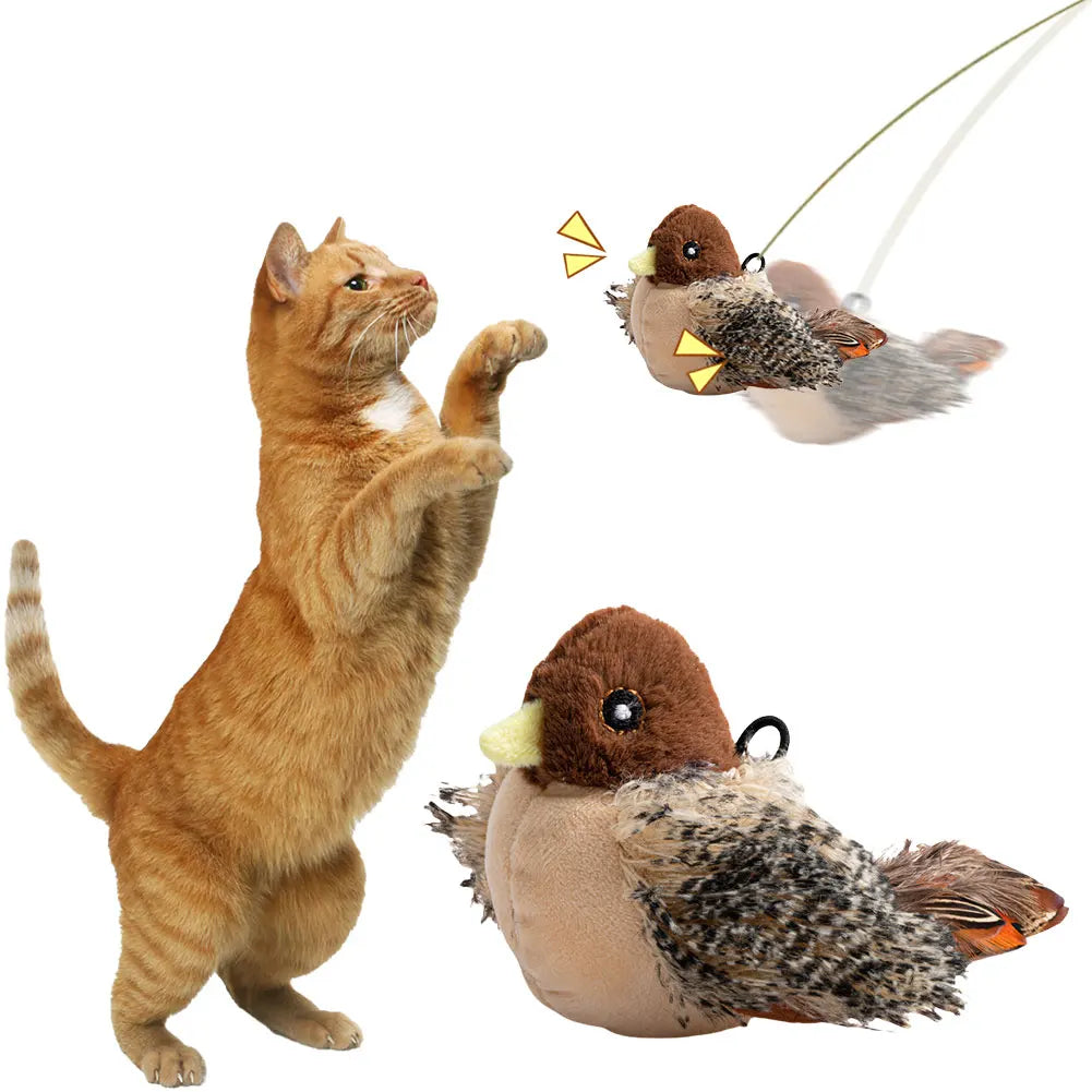 Flapping Bird Interactive chirping cat toy