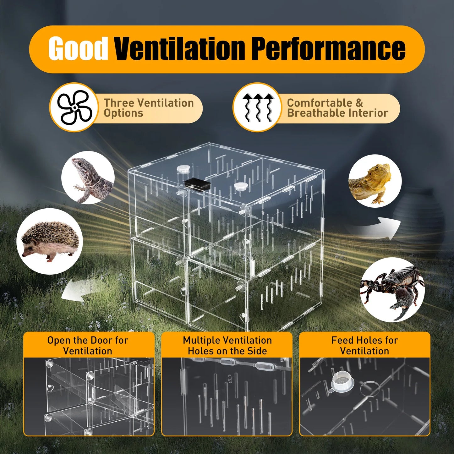 Acrylic Pet Reptile Cage Breeding Box