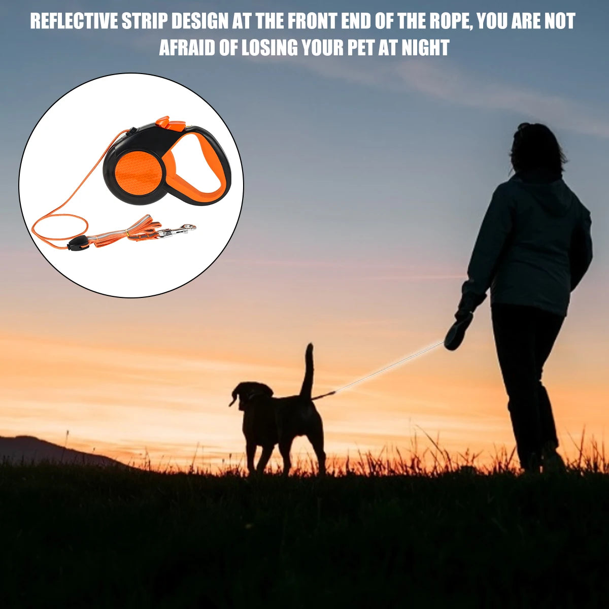8M Retractable Dog Lead Heavy Duty Pet Walking Leash