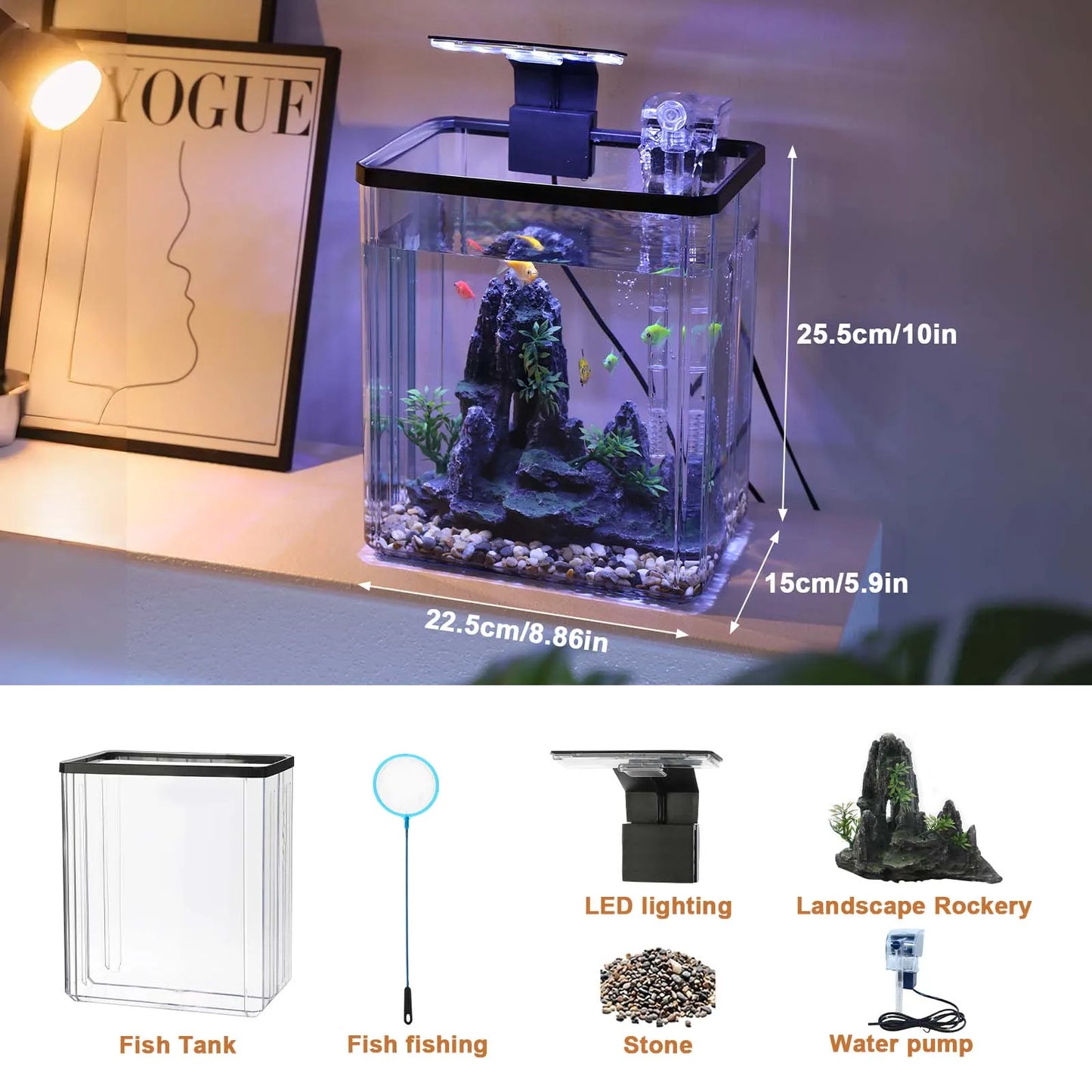 Mini Living Room Desktop Oxygen Generator Aquarium