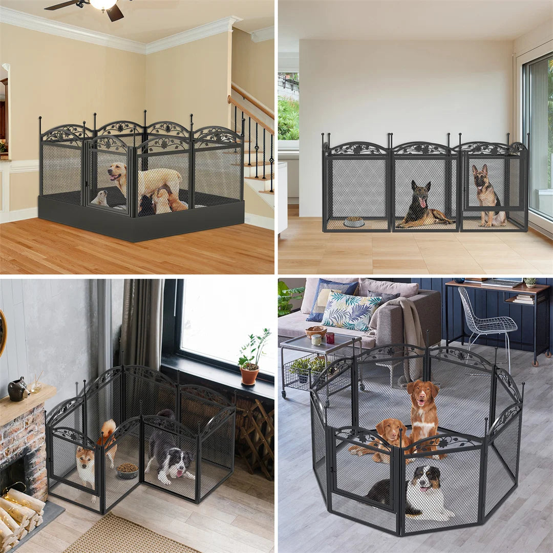 8 Panels Heavy Duty Outdoor Indoor Metal Fence For Dogs