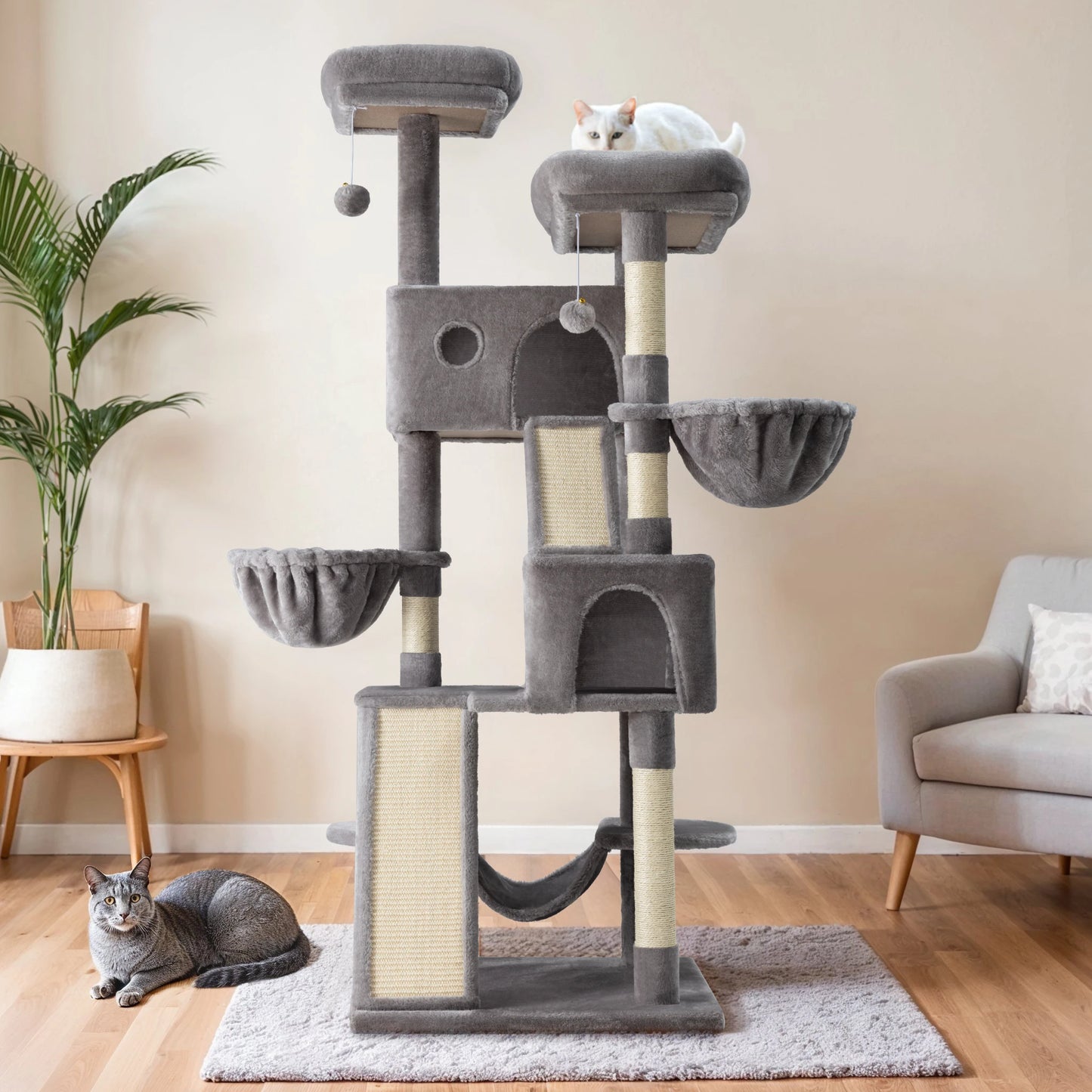 65in Multi-Level Large Cat Tree Tower