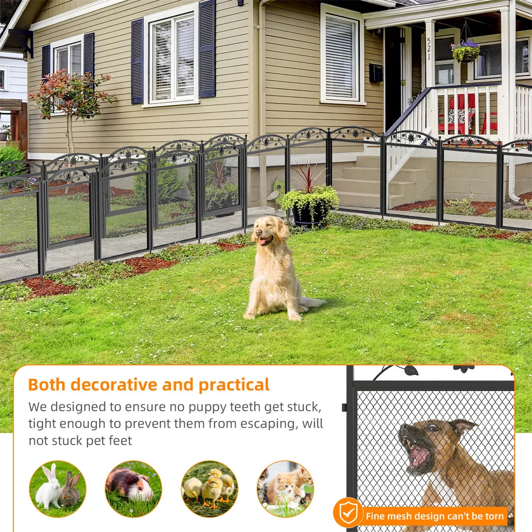 8 Panels Heavy Duty Outdoor Indoor Metal Fence For Dogs