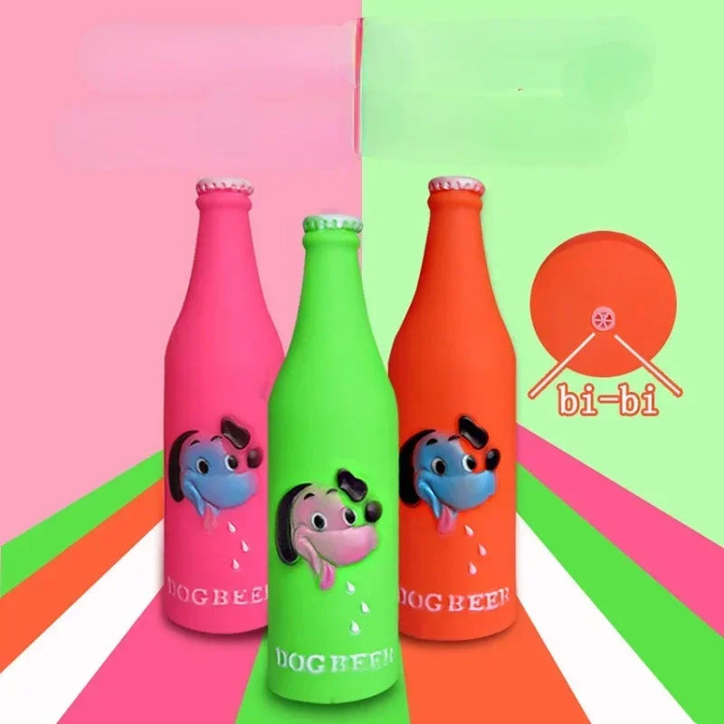 Silicone Beer Bottle Dog Chew Toys