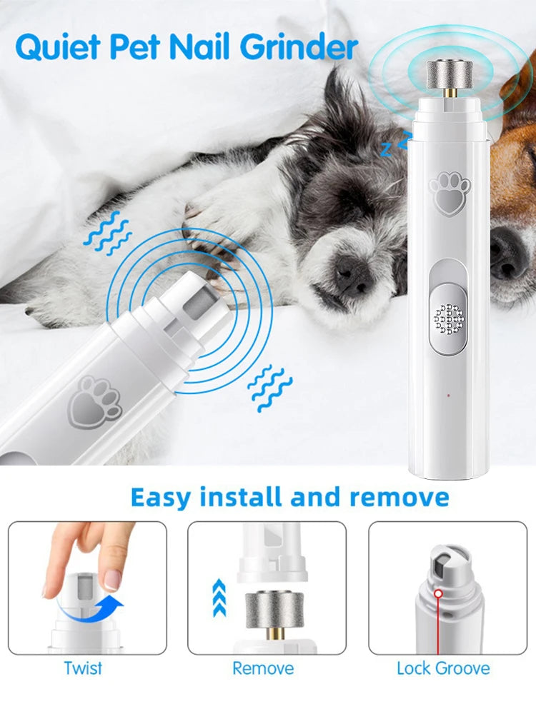 Electric Pet Nail Clipper Low-Noise / LED Light