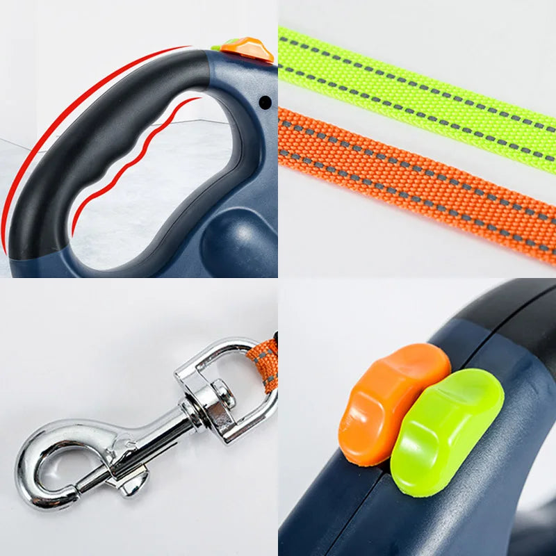 3in1 Double Head Automatic retractable Dog leash