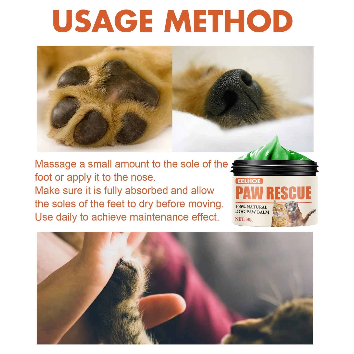 Cat and Dog Paw Balm, Moisturizer