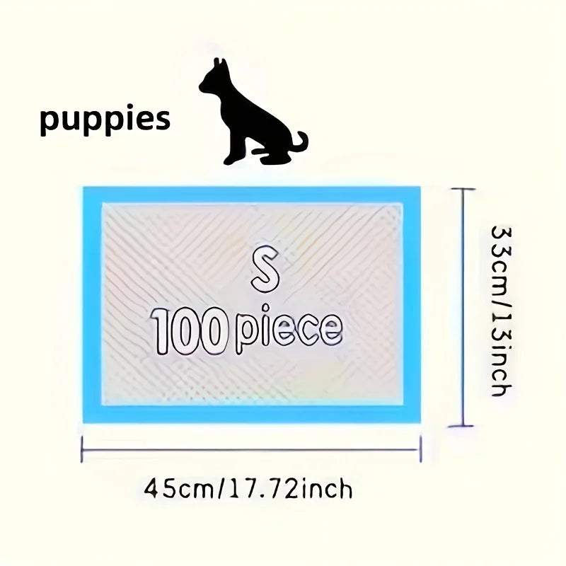 100 17.7"x13" 6-layer Disposable dog training pads