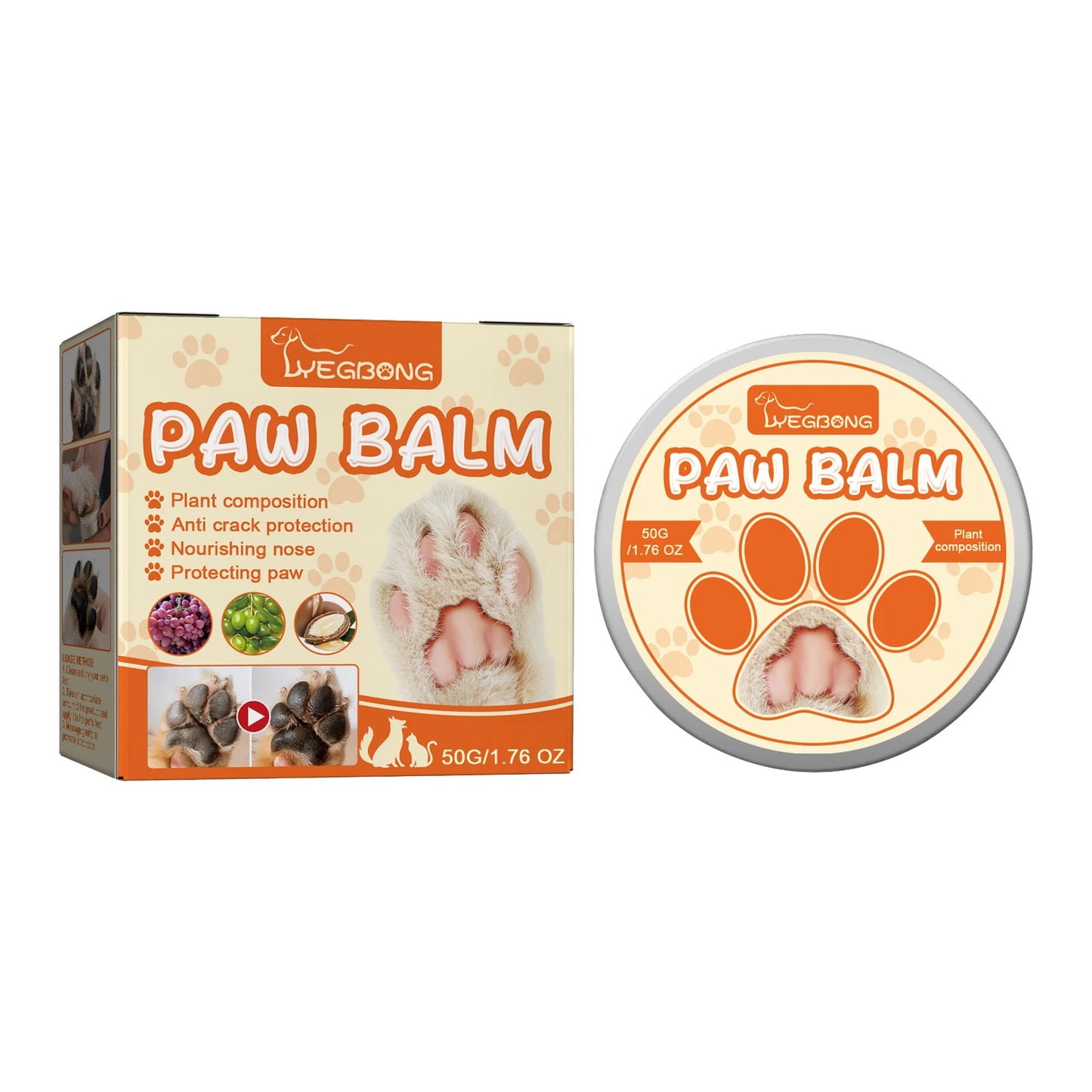 Pet Paw Repair Balm Moisturizes Dry Paw Pads