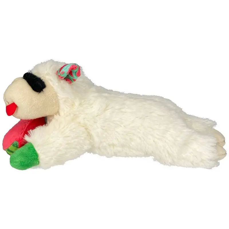 Lamb Chop Skweaky Plush Dog Toy with Watermelon