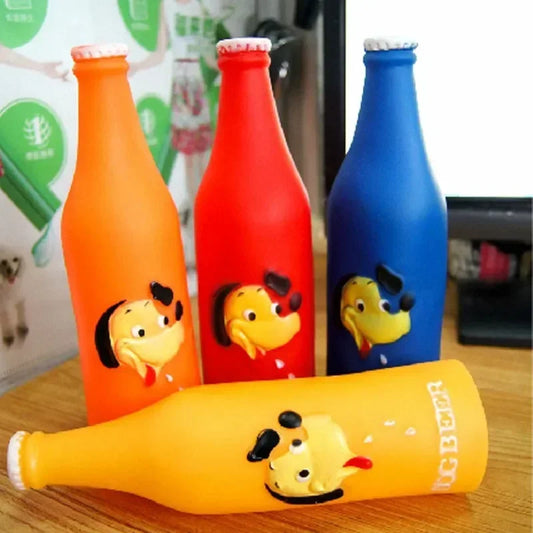 Silicone Beer Bottle Dog Chew Toys