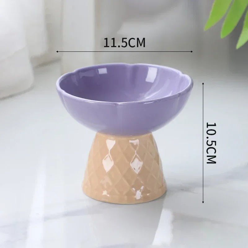Raised and Tilted Pet Food and Water Bowl