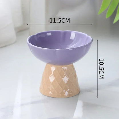 Raised and Tilted Pet Food and Water Bowl