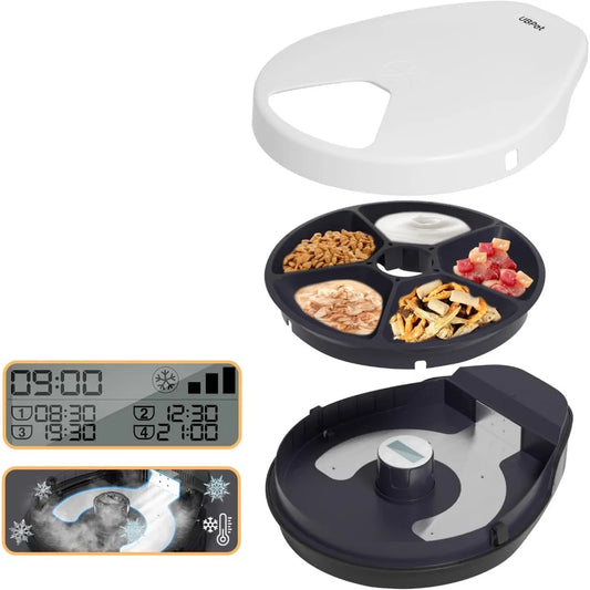Cat Wet Food Automatic Feeder with Cooling and timer.