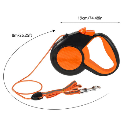 8M Retractable Dog Lead Heavy Duty Pet Walking Leash