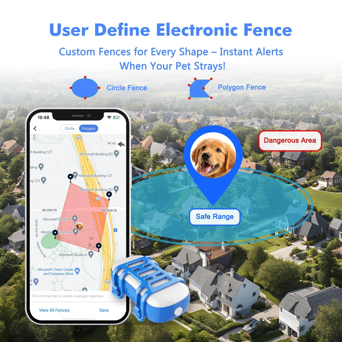 ‌4G Dog Cat GPS Tracker for Pets -