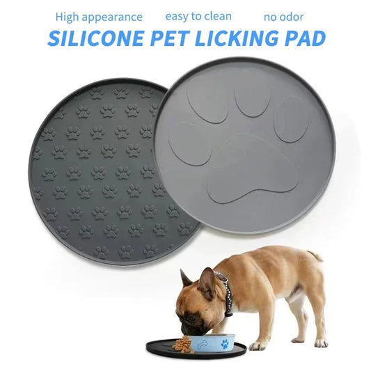 Coffee/pink/gray/black silicone pet meal and licking pad