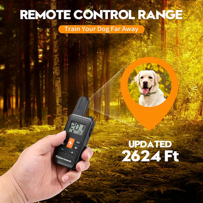 Rechargeable training collar with shock vibration