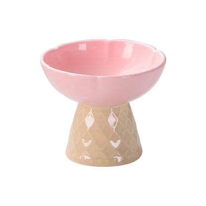 Raised and Tilted Pet Food and Water Bowl