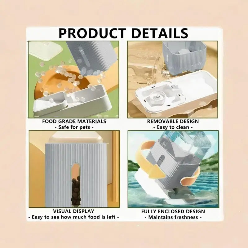 Large Capacity Automatic pet Feeder And Water Dispenser