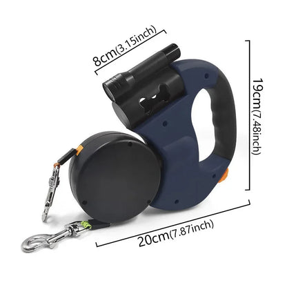 3in1 Double Head Automatic retractable Dog leash