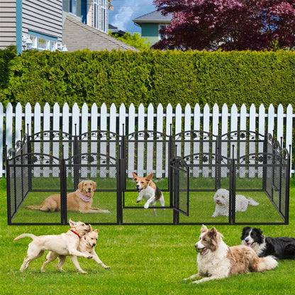 8 Panels  Heavy Duty Outdoor Indoor  Metal Fence For Dogs