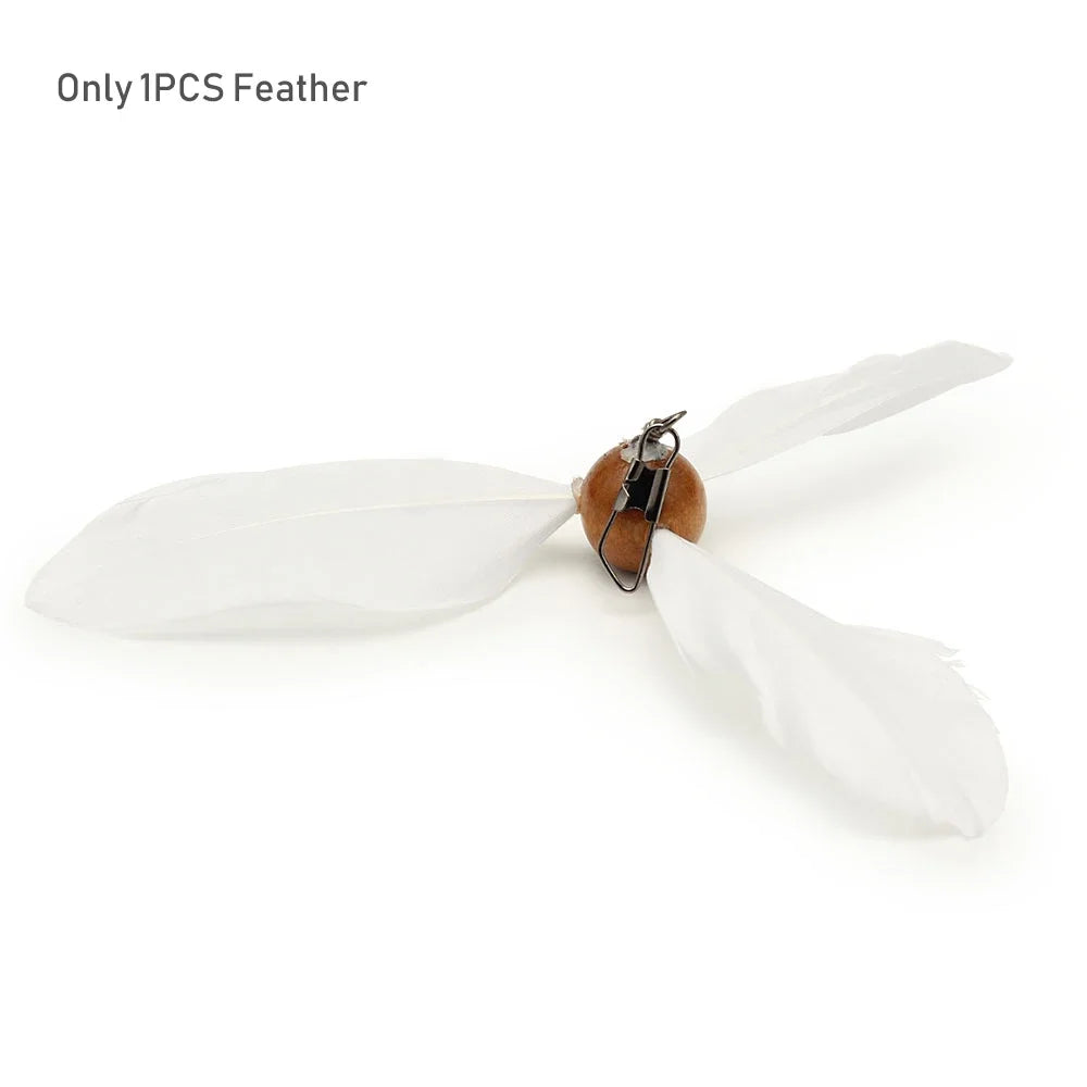 Rotating feather cat teaser toy