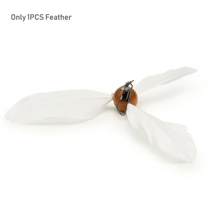 Rotating feather cat teaser toy