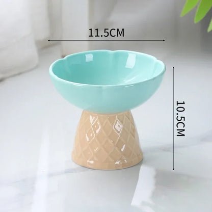 Raised and Tilted Pet Food and Water Bowl