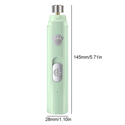 Electric Dog Nail Grinder USB Rechargeable LED Light