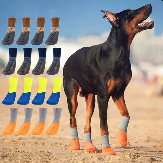 4Pcs Outdoor Pet Dog Shoe Paw Protectors