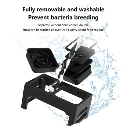 3 In 1 Stainless Steel Slow Feed Drinking Water Bowls