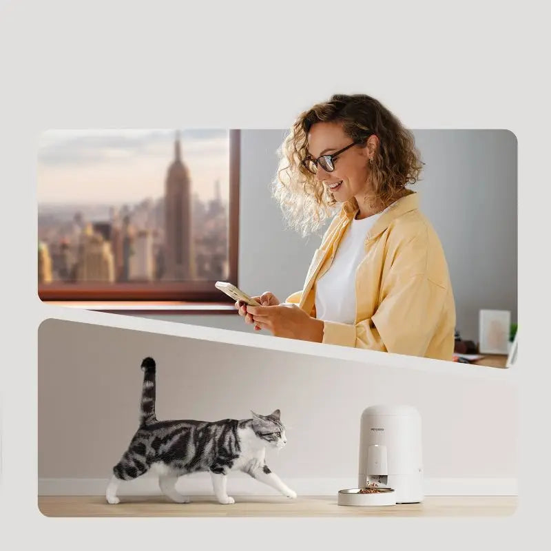 2L Smart Automatic Pet Feeder WiFi Rechargeable