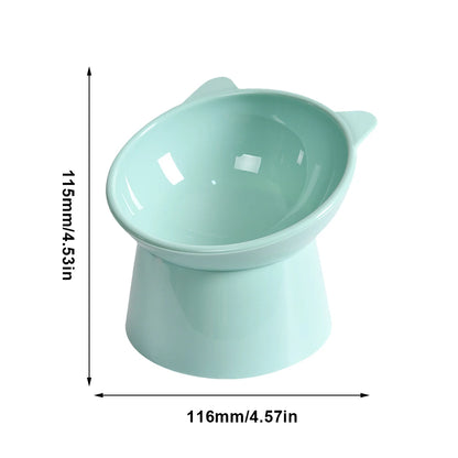 Tilted Elevated Cat And Dog Bowl