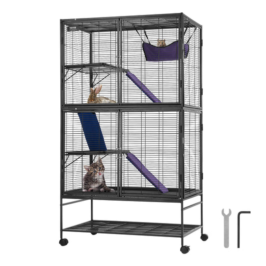 64.6" Rolling Metal Ferret Cage