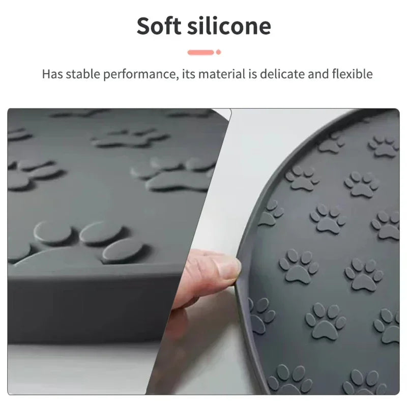 Coffee/pink/gray/black silicone pet meal and licking pad