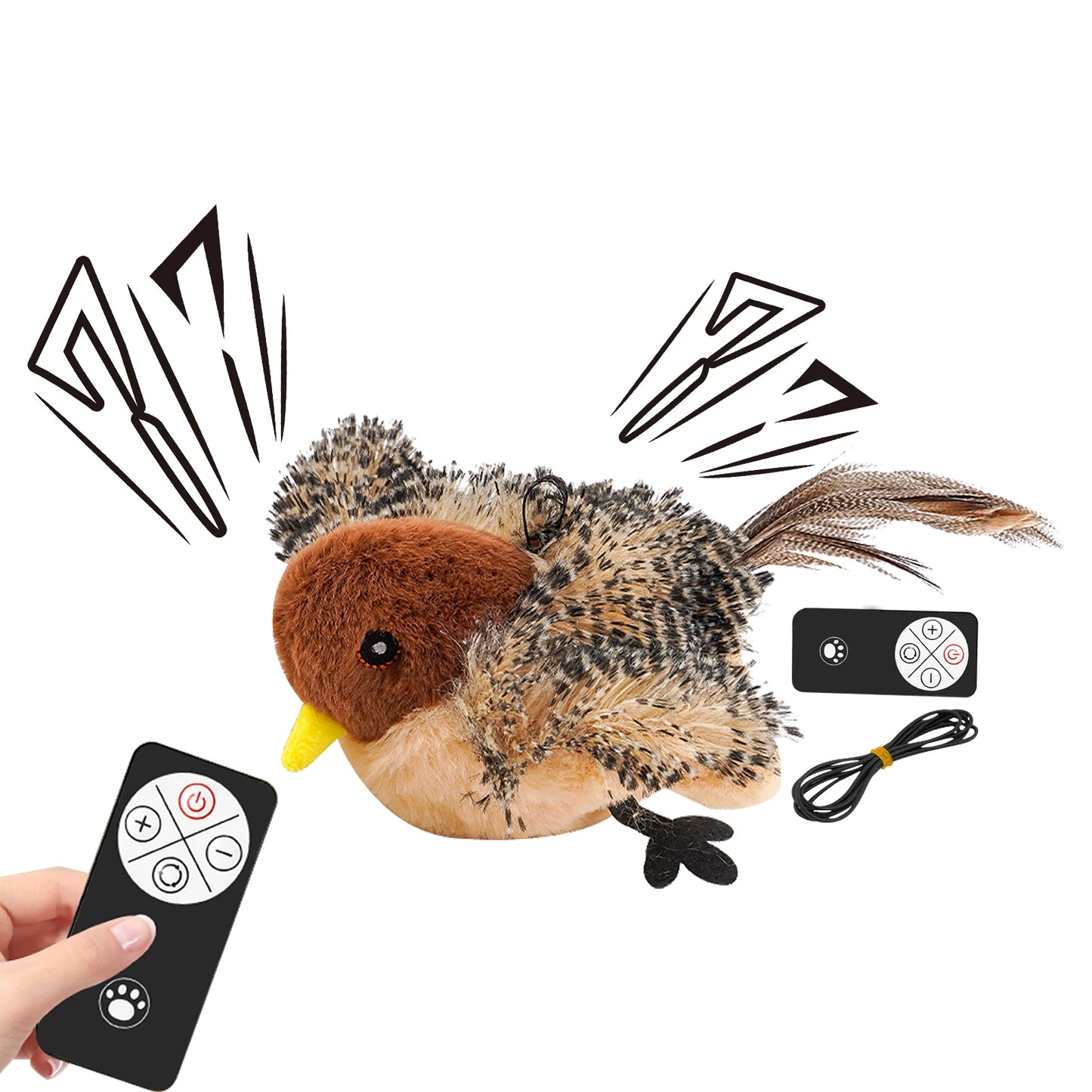 Remote Control Simulated Plush Chirping Cat Toy