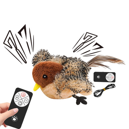Remote Control Simulated Plush Chirping Cat Toy