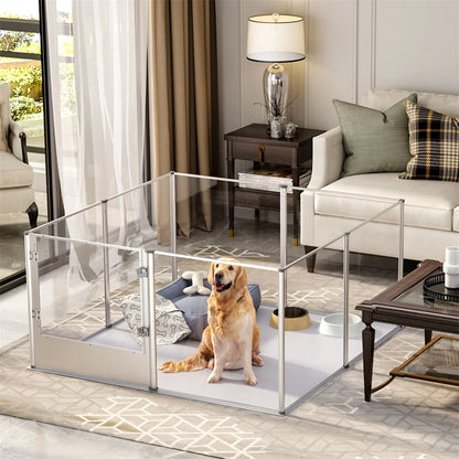 1Pc Large Acrylic Play And Whelping Pen For Dogs